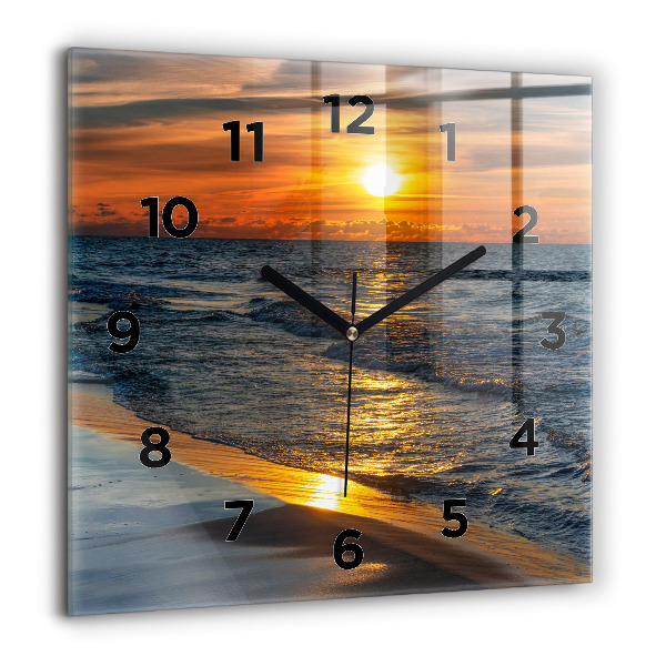 Square wall clock Władysławowo Baltic Sea