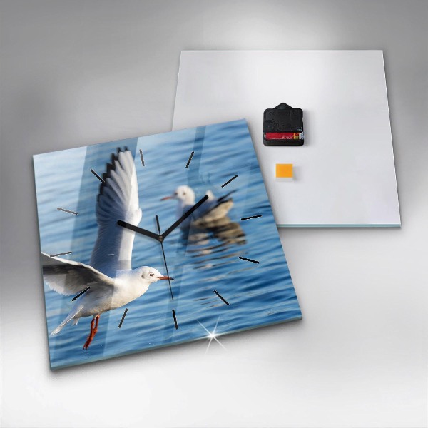 Square wall clock Seagulls in Gdynia