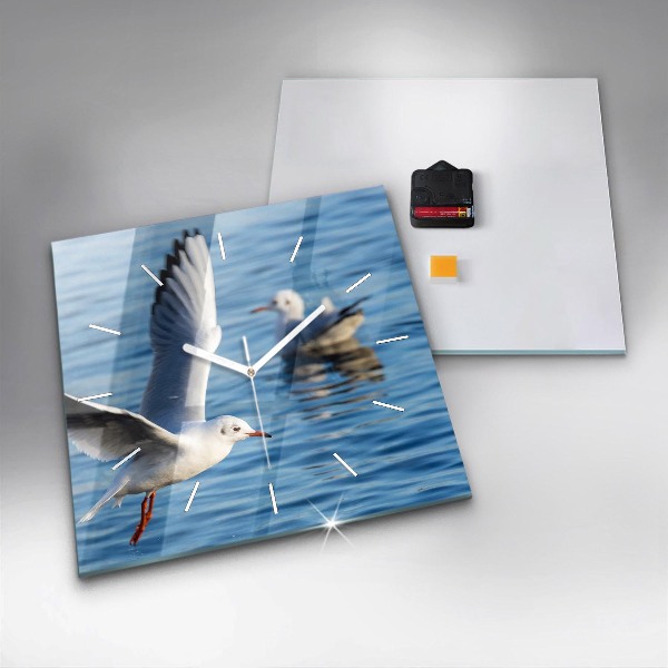 Square wall clock Seagulls in Gdynia
