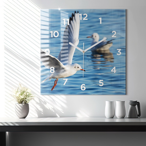 Square wall clock Seagulls in Gdynia