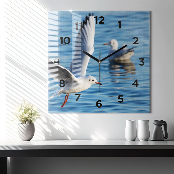 Square wall clock Seagulls in Gdynia