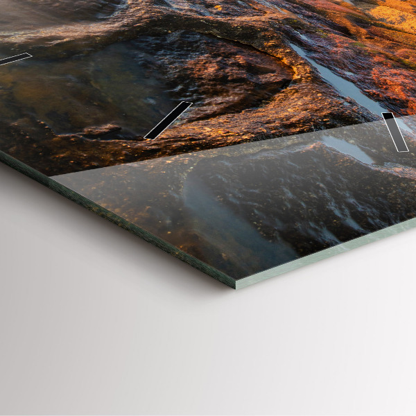 Square wall clock The Lighthouse and the Baltic Sea