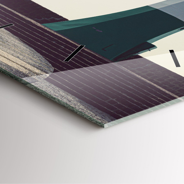 Square wall clock The lighthouse and the sea