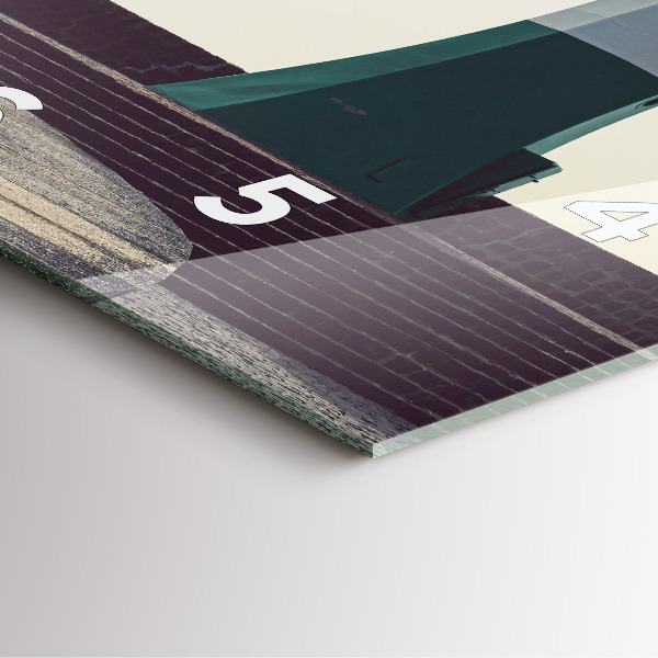 Square wall clock The lighthouse and the sea