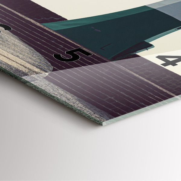 Square wall clock The lighthouse and the sea