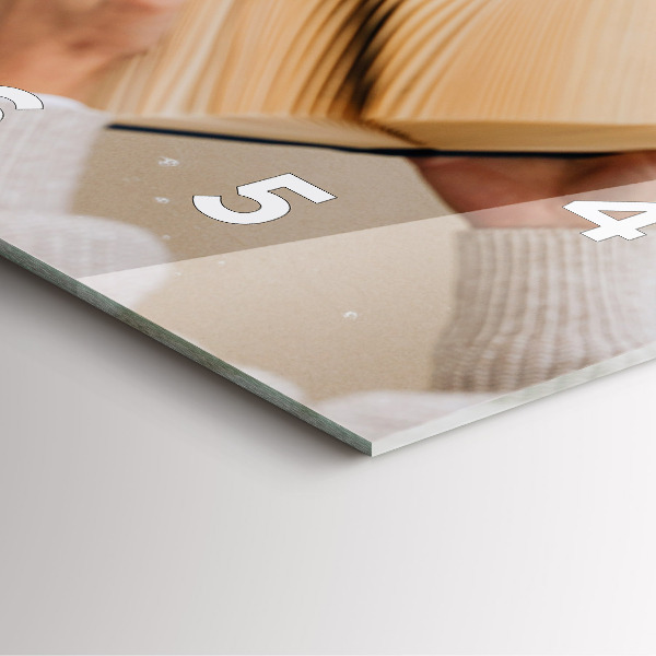 Square wall clock A moment with a book