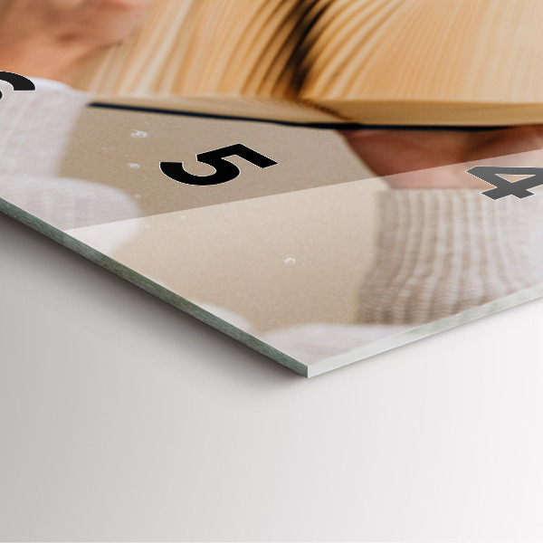Square wall clock A moment with a book