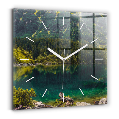 Square wall clock Morskie Oko in the Tatra Mountains