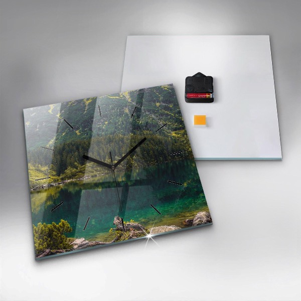 Square wall clock Morskie Oko in the Tatra Mountains