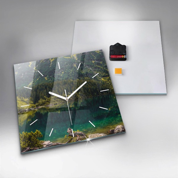 Square wall clock Morskie Oko in the Tatra Mountains