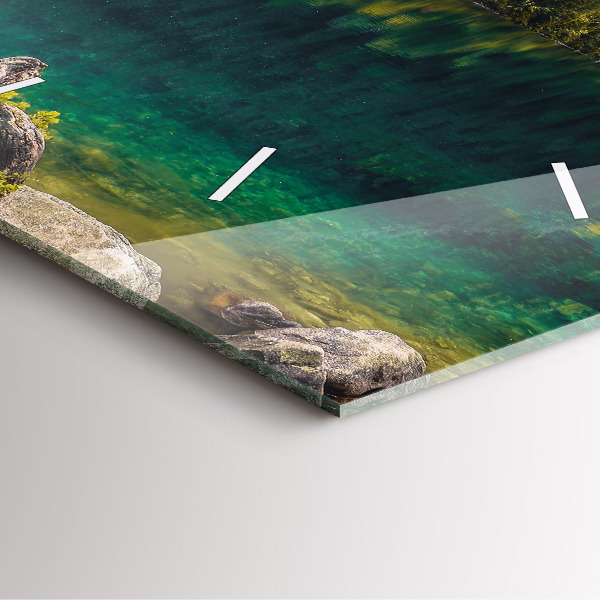 Square wall clock Morskie Oko in the Tatra Mountains