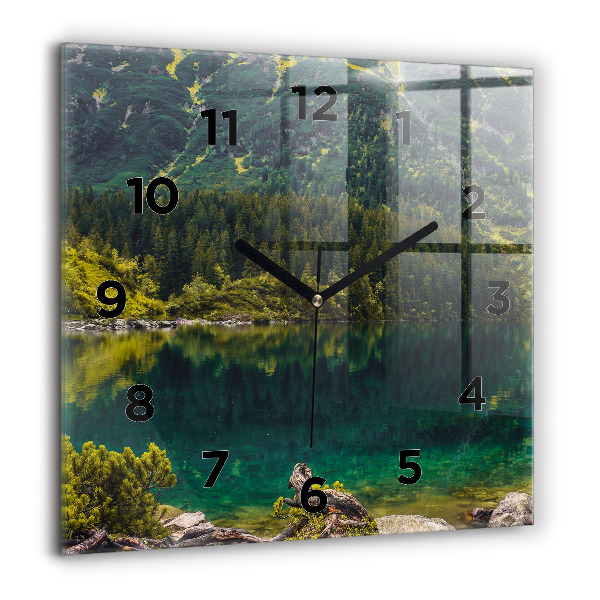 Square wall clock Morskie Oko in the Tatra Mountains