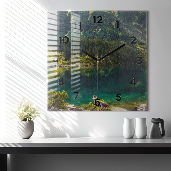 Square wall clock Morskie Oko in the Tatra Mountains