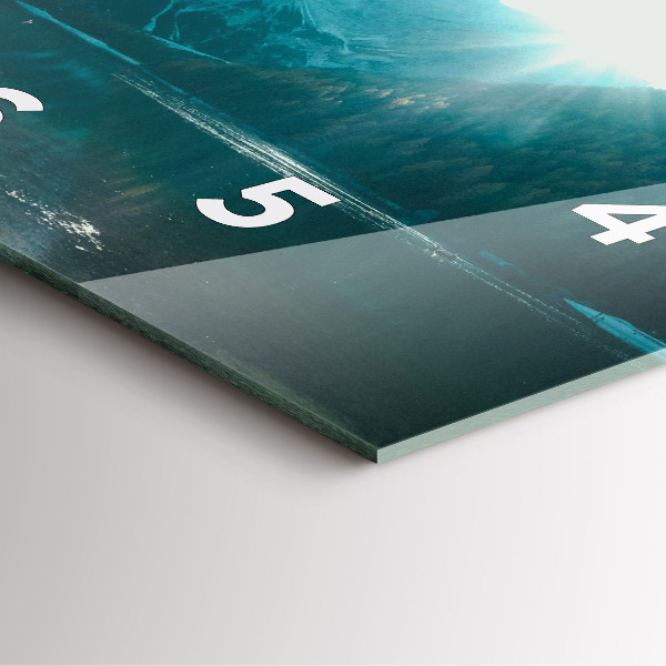 Square wall clock Mountain and river in Poland