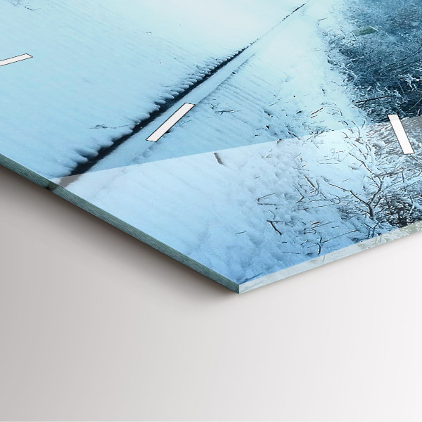 Square wall clock Deer on the tracks