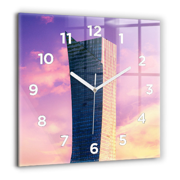 Square wall clock Skyscraper in Warsaw