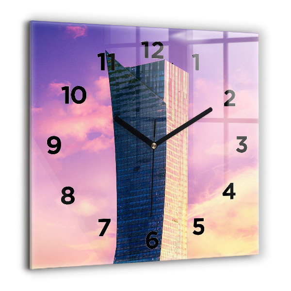 Square wall clock Skyscraper in Warsaw