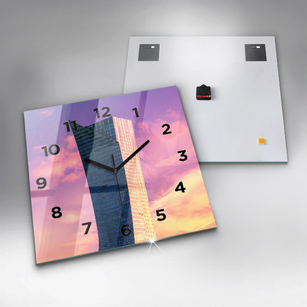 Square wall clock Skyscraper in Warsaw