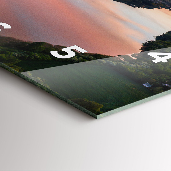 Square wall clock Lake view