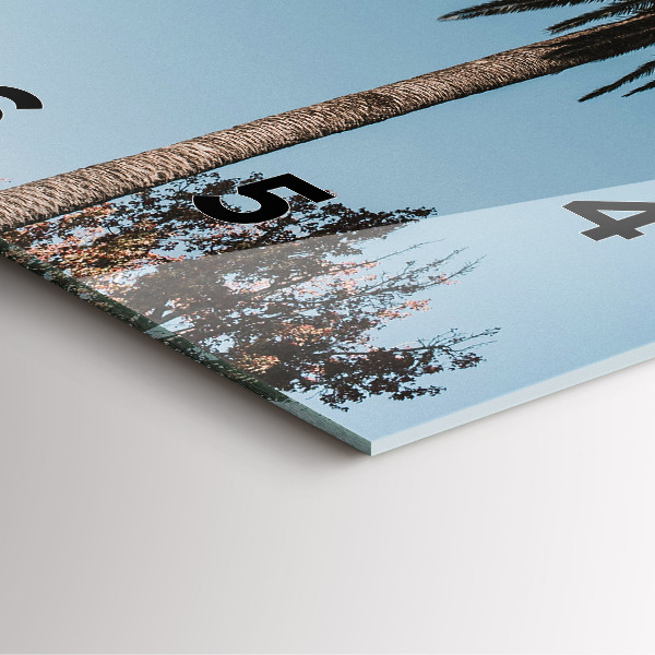 Square wall clock Palm trees in Los Angeles