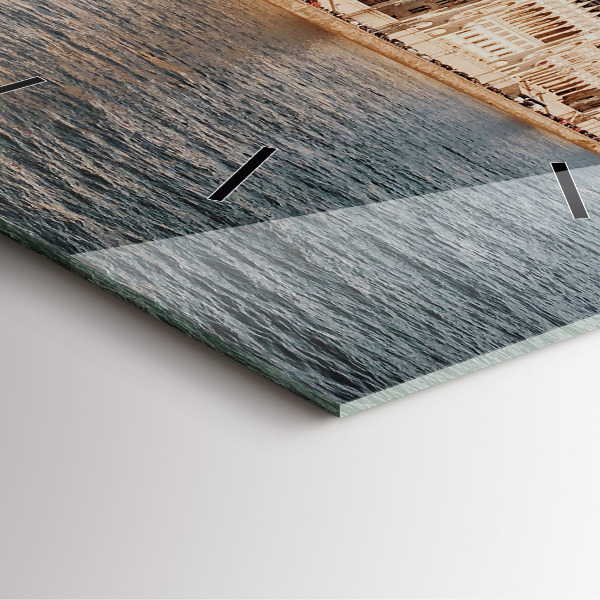 Square wall clock Parliament in Budapest