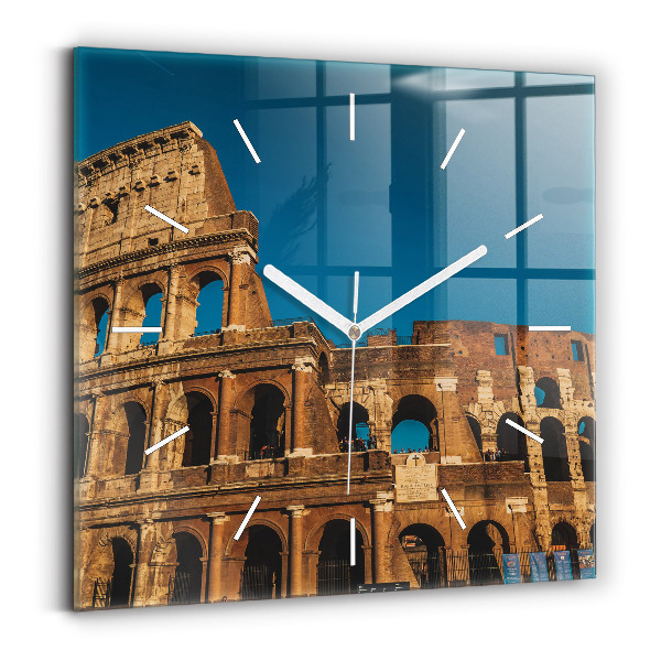 Square wall clock The Colosseum in Italy