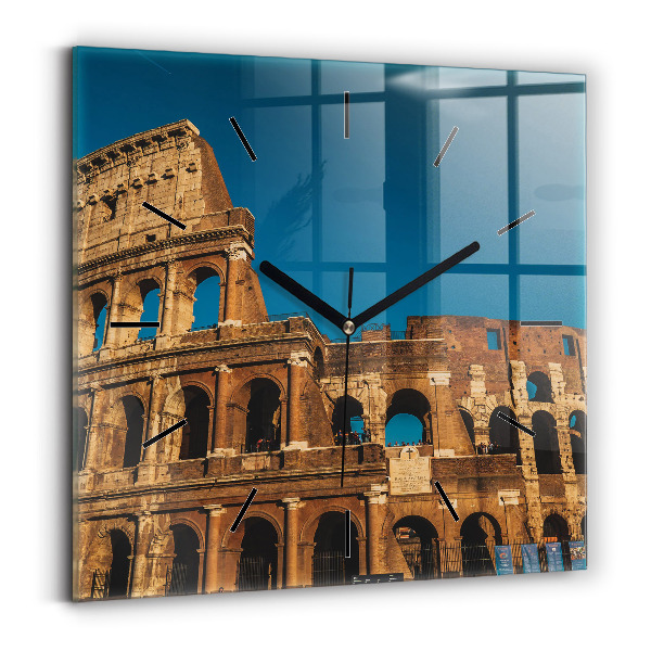 Square wall clock The Colosseum in Italy