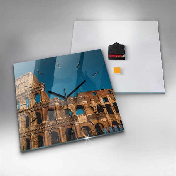 Square wall clock The Colosseum in Italy