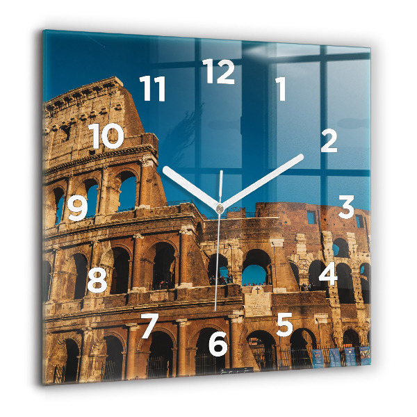 Square wall clock The Colosseum in Italy