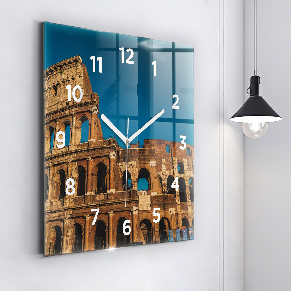 Square wall clock The Colosseum in Italy
