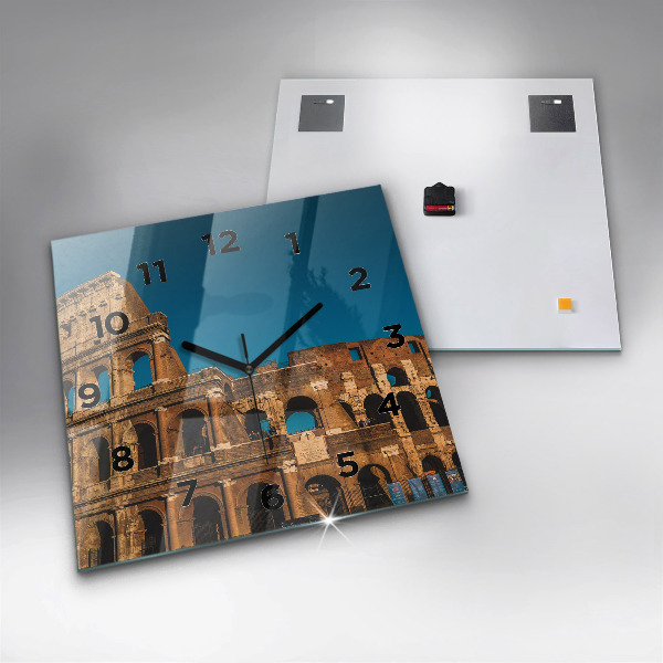 Square wall clock The Colosseum in Italy