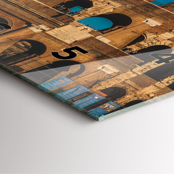 Square wall clock The Colosseum in Italy