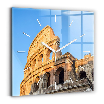 Square wall clock Colosseum in Rome