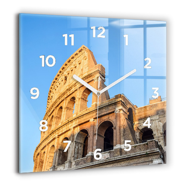 Square wall clock Colosseum in Rome