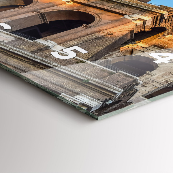 Square wall clock Colosseum in Rome