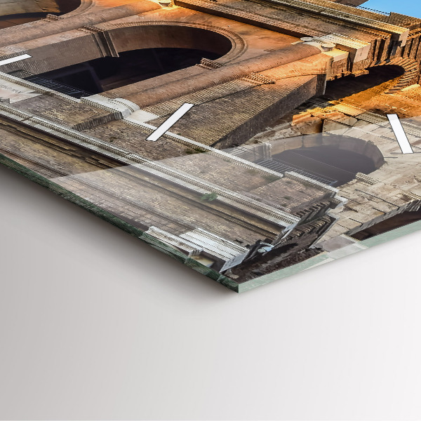 Square wall clock Colosseum in Rome