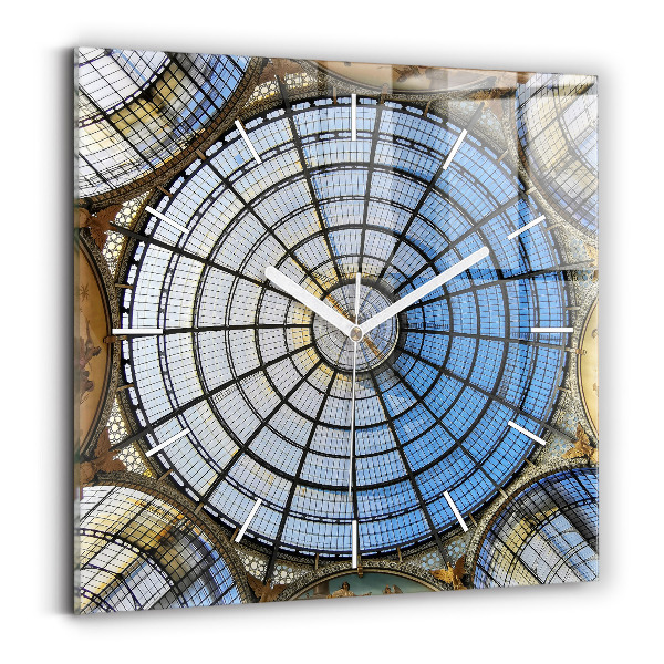 Square wall clock Shopping mall in Milan
