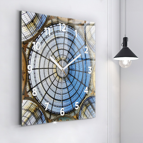 Square wall clock Shopping mall in Milan