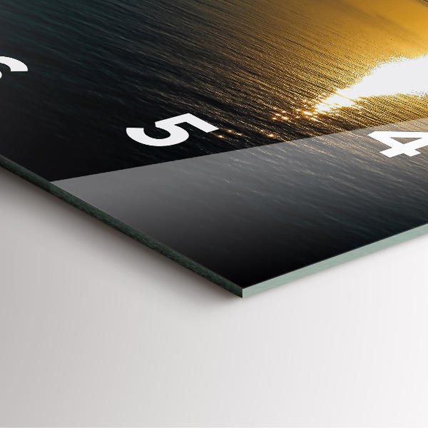 Square wall clock Sunrise landscape