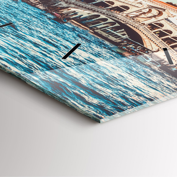 Square wall clock Rialto Bridge in Venice