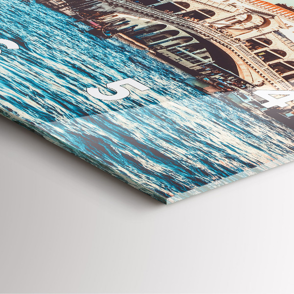 Square wall clock Rialto Bridge in Venice