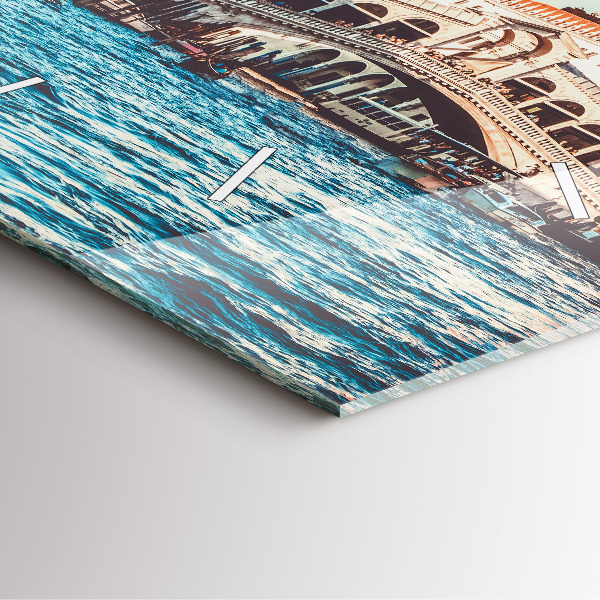 Square wall clock Rialto Bridge in Venice