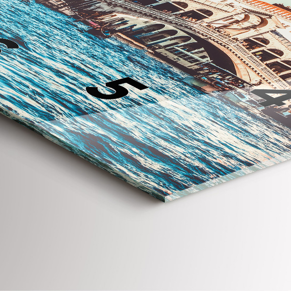 Square wall clock Rialto Bridge in Venice