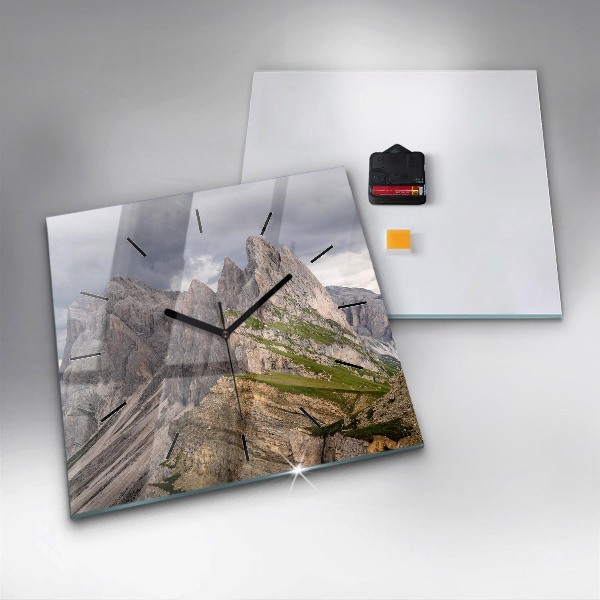 Square wall clock Rocky Mountains
