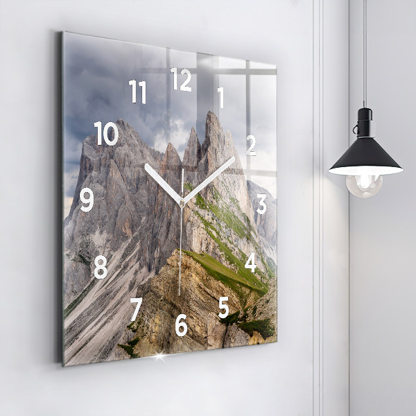 Square wall clock Rocky Mountains
