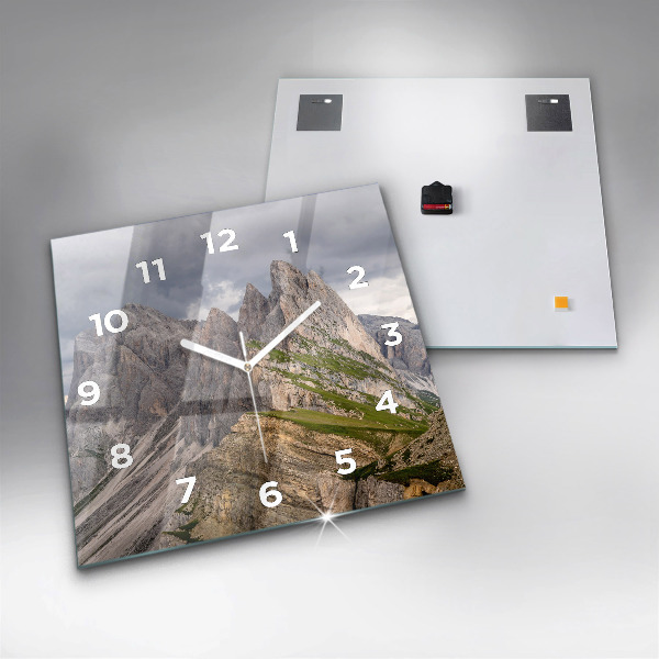 Square wall clock Rocky Mountains