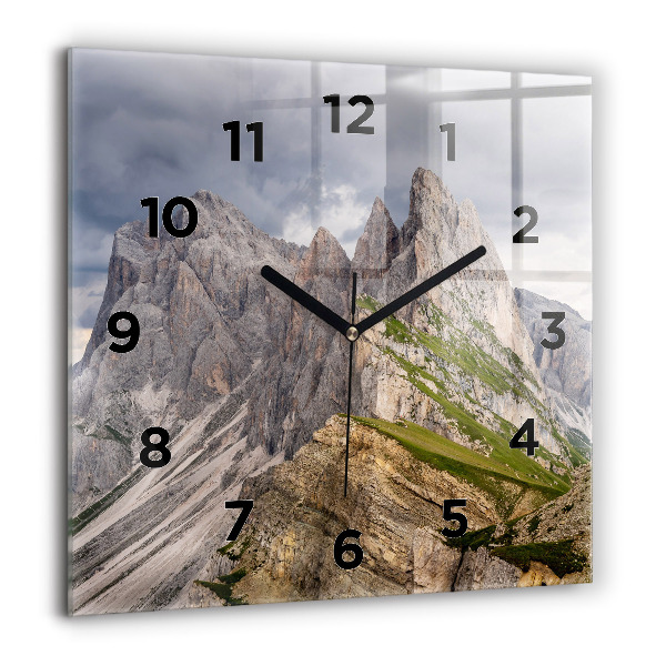 Square wall clock Rocky Mountains