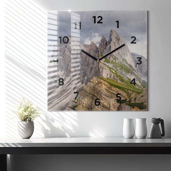 Square wall clock Rocky Mountains