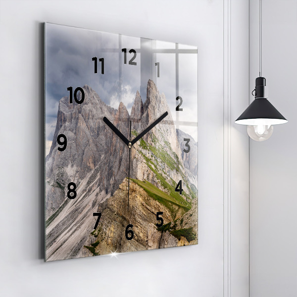 Square wall clock Rocky Mountains