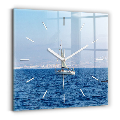 Square wall clock Yacht in Tenerife